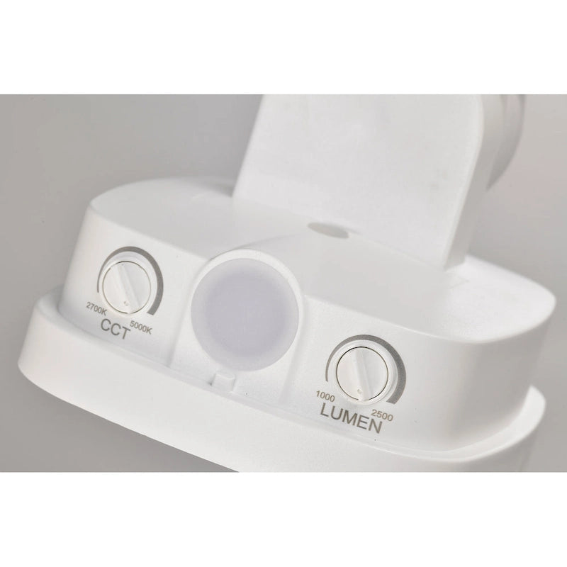 Projecteur de sécurité extérieur LED 26 W, 2500 lumens, noir/blanc/bronze, avec allumage automatique crépusculaire (1 tête).