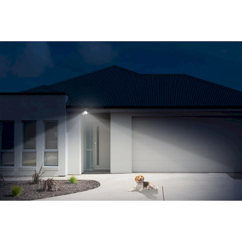 Projecteur de sécurité extérieur LED 26 W, 2500 lumens, noir/blanc/bronze, avec allumage automatique crépusculaire (1 tête).