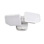Projecteur de sécurité extérieur LED à 2 têtes, 38 W, 3 000 lumens, avec contrôle crépusculaire (1 unité), coloris noir/blanc/bronze