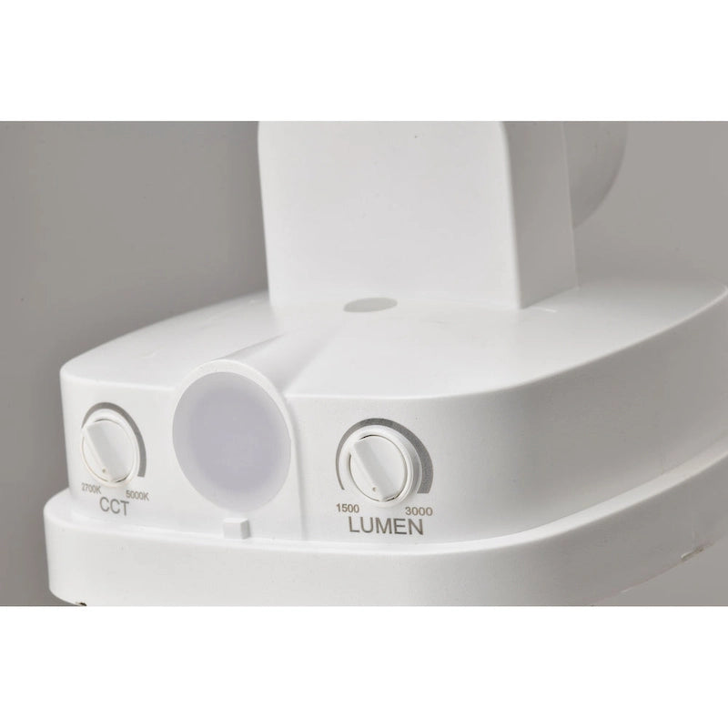 Projecteur de sécurité extérieur LED à 2 têtes, 38 W, 3 000 lumens, avec contrôle crépusculaire (1 unité), coloris noir/blanc/bronze