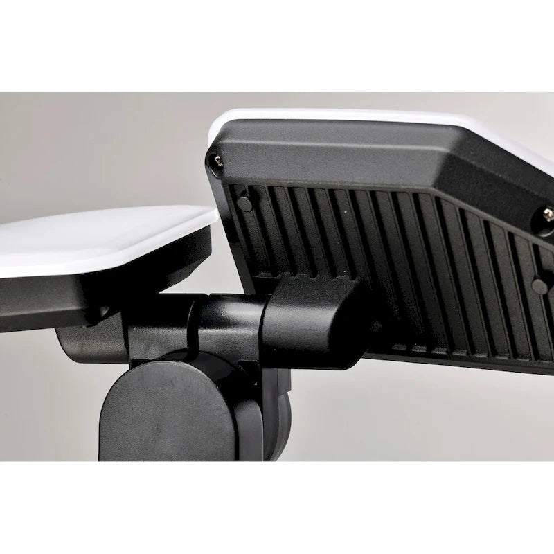 Projecteur de sécurité extérieur LED à 2 têtes, 38 W, 3 000 lumens, avec contrôle crépusculaire (1 unité), coloris noir/blanc/bronze