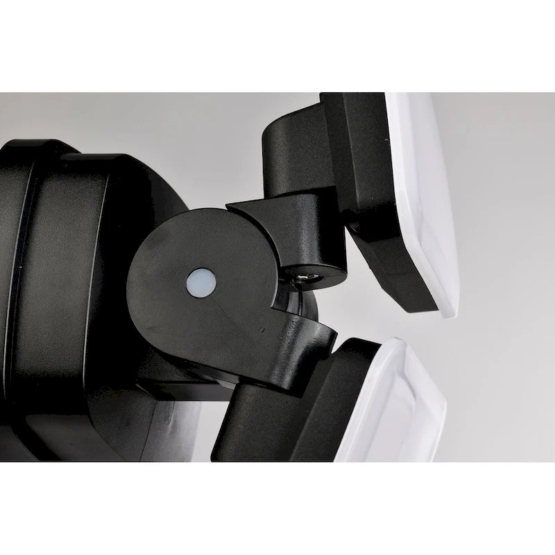 Projecteur de sécurité extérieur LED à 2 têtes, 38 W, 3 000 lumens, avec contrôle crépusculaire (1 unité), coloris noir/blanc/bronze