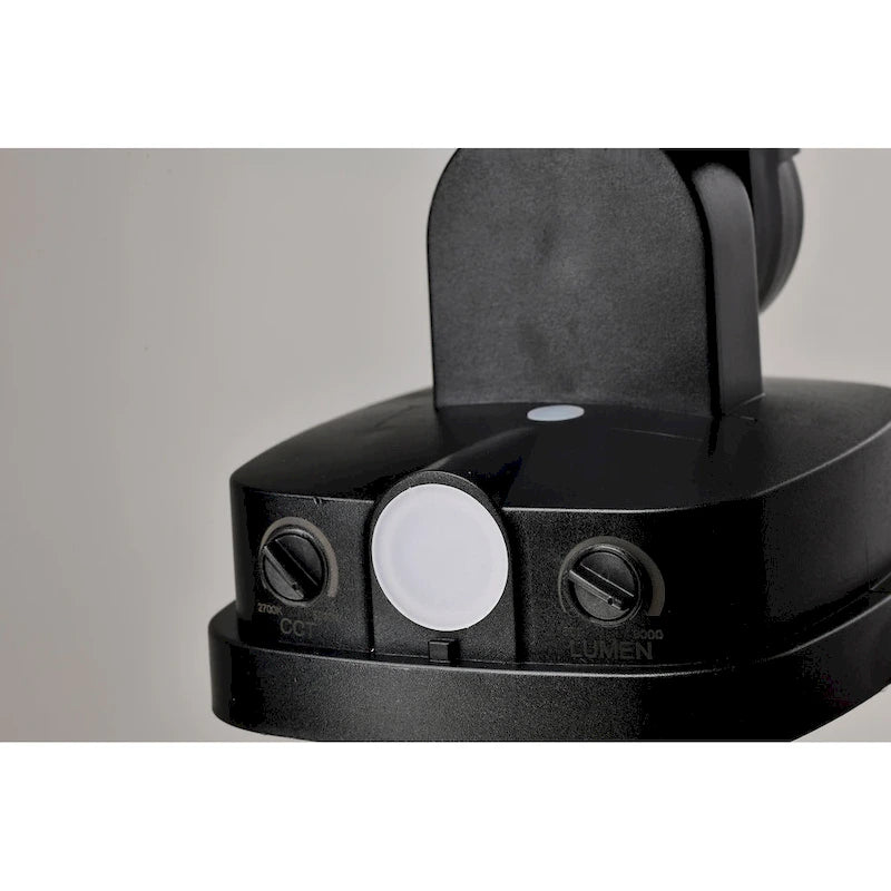 Projecteur de sécurité extérieur LED à 2 têtes, 38 W, 3 000 lumens, avec contrôle crépusculaire (1 unité), coloris noir/blanc/bronze