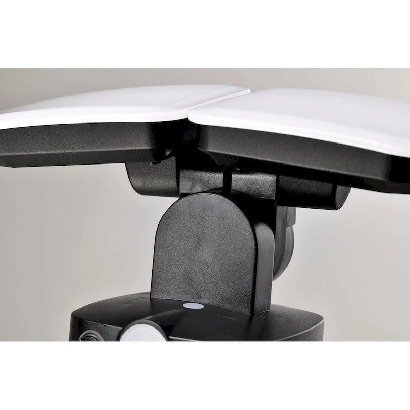 Projecteur de sécurité extérieur LED à 2 têtes, 38 W, 3 000 lumens, avec contrôle crépusculaire (1 unité), coloris noir/blanc/bronze