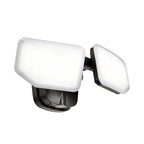Projecteur de sécurité extérieur LED à 2 têtes, 38 W, 3 000 lumens, avec contrôle crépusculaire (1 unité), coloris noir/blanc/bronze