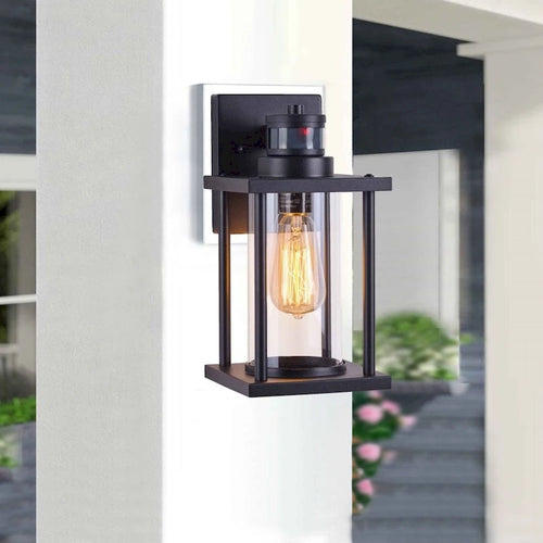 1 Light 12 H Motion Sensor Outdoor Wall Lantern with Dusk to Dawn