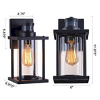 1 Light 12 H Motion Sensor Outdoor Wall Lantern with Dusk to Dawn