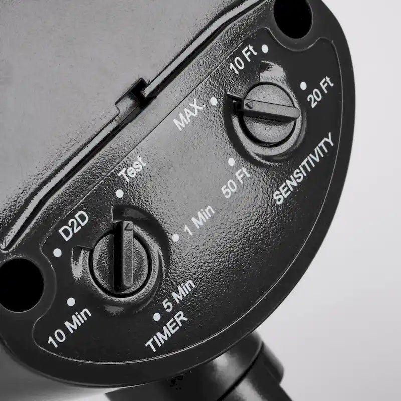 Projecteur de sécurité LED - Double tête - Finition noire - 3000K - Avec détecteur de mouvement - 120V