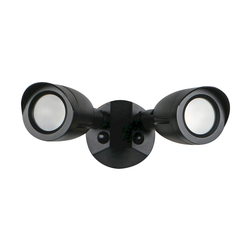 LED Security Light Dual Head Black Finish 3000K