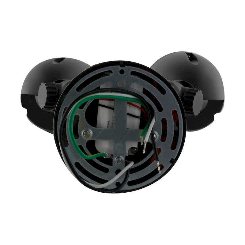 Projecteur de sécurité LED à double tête, finition noire, 3000K