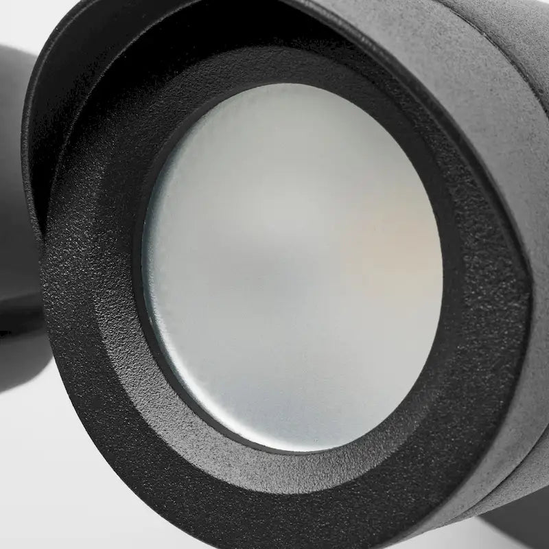 Projecteur de sécurité LED à double tête, finition noire, 3000K