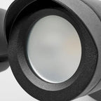 Projecteur de sécurité LED à double tête, finition noire, 3000K