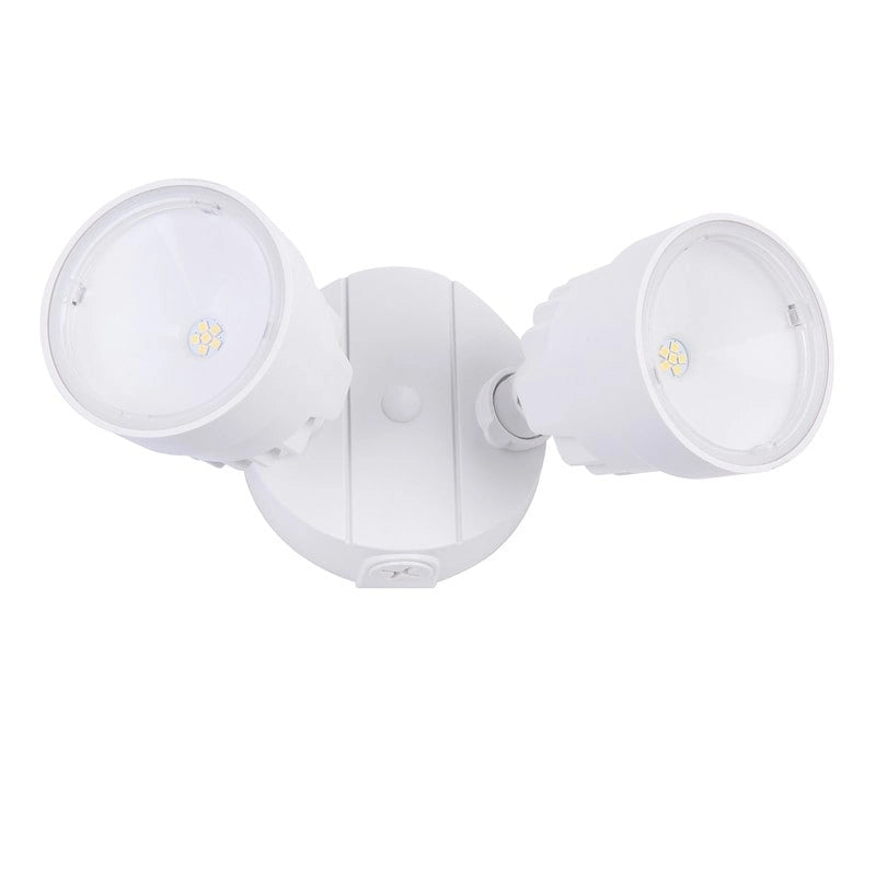 Lutec 2 Light White Outdoor Integrated LED Wall Mount Flood Light - 10.28 x 5.04 x 5.59