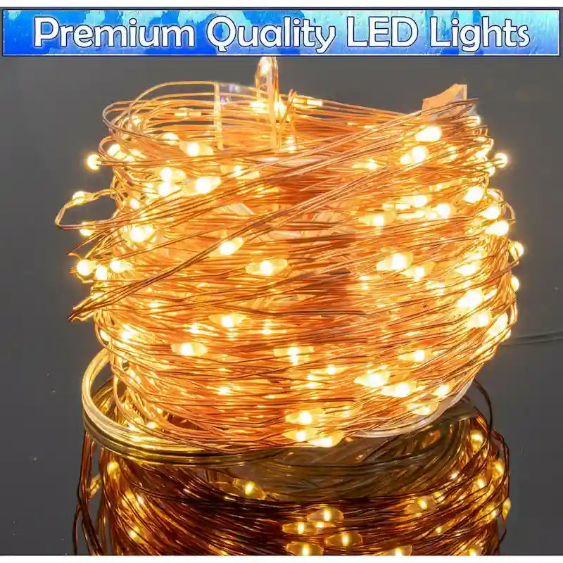 200 LED Solar Powered Copper Wire String Led Strip Fairy Garland Outdoor Light