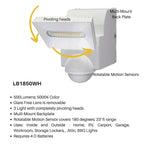 Projecteur de sécurité LED à détecteur de mouvement IQ America 500 lumens, alimenté par batterie, montage mural sous avant-toit