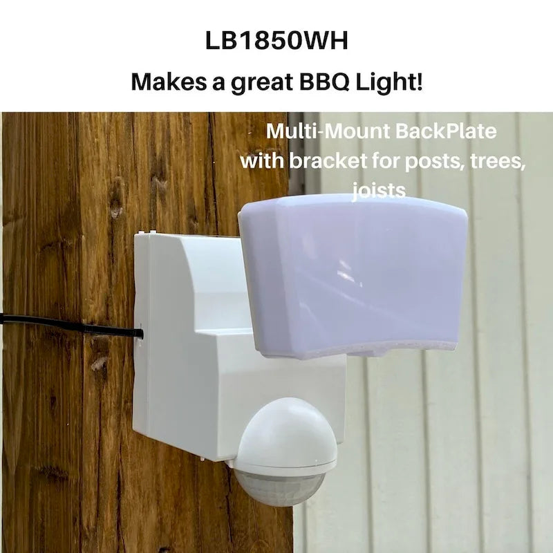 Projecteur de sécurité LED à détecteur de mouvement IQ America 500 lumens, alimenté par batterie, montage mural sous avant-toit