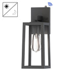 13.5  Outdoor Wall Light with Rising Sun Black Finished and Trapezoid Shade