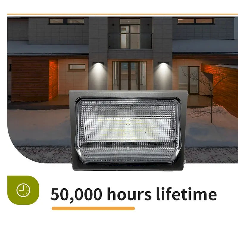LED Wall Pack Light, 5000K, Wattage Adjustable(60W/80W/100W/120W), Dimmable, IP65 Outdoor, Photocell included - 14.37