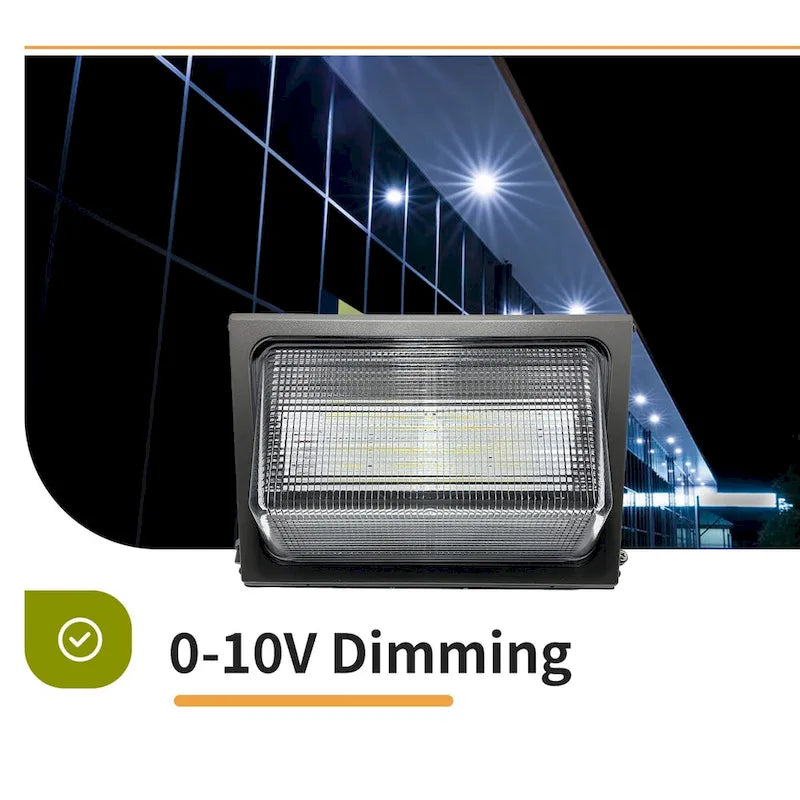 LED Wall Pack Light, 5000K, Wattage Adjustable(20W/25W/40W/60W), Dimmable, IP65 Outdoor, Photocell included - 14.37