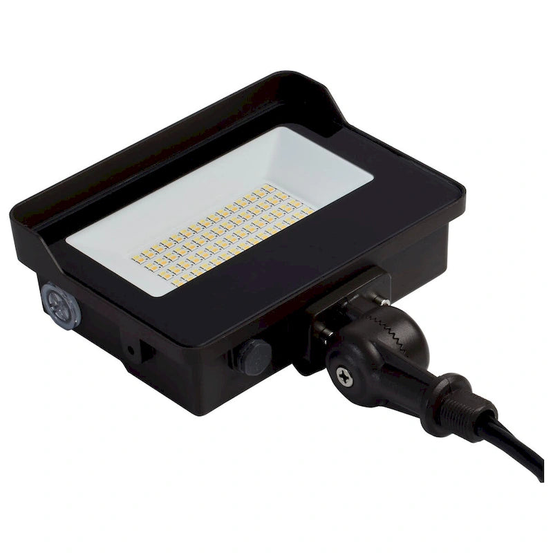 LED Tempered Glass Flood Light with Bypassable Photocell 3K/4K/5K 15W/25W/35W - Bronze