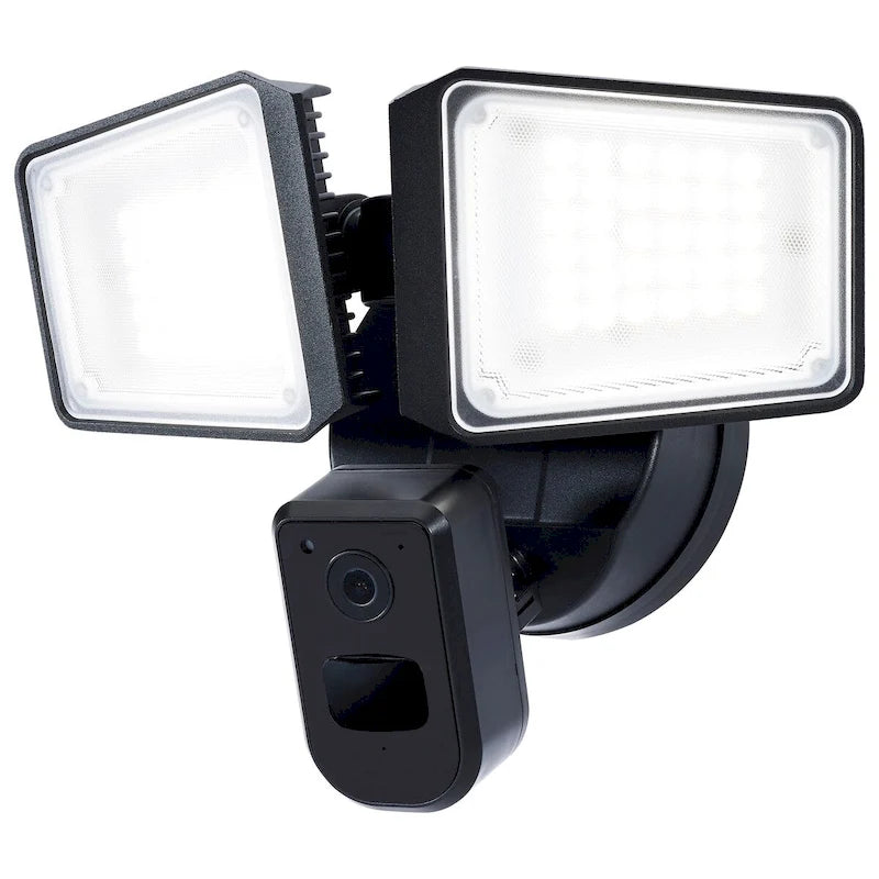 36W Rectangular Outdoor SMART Security Light with Camera Starfish Enabled Tunable White Black