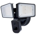 Projecteur de sécurité extérieur rectangulaire intelligent 36 W avec caméra, compatible avec les étoiles de mer, blanc et noir réglables.