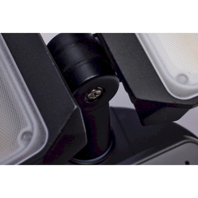 Projecteur de sécurité extérieur rectangulaire intelligent 36 W avec caméra, compatible avec les étoiles de mer, blanc et noir réglables.