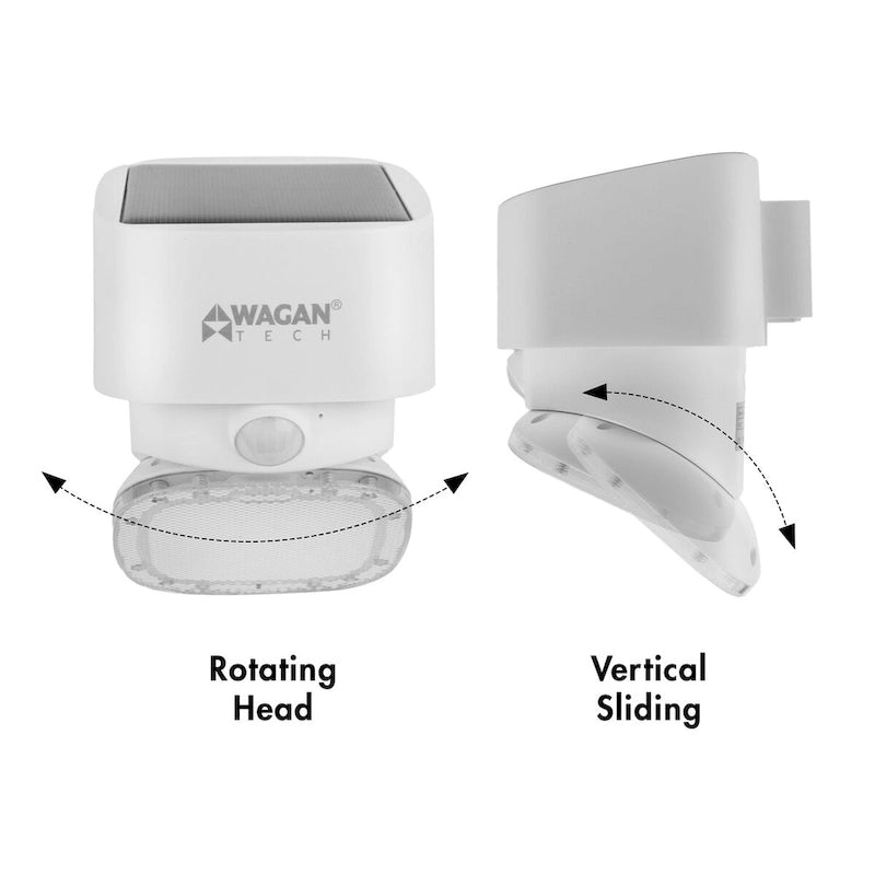 Applique solaire murale Wagan 2000 lumens - Blanche