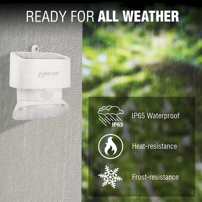 Applique solaire murale Wagan 2000 lumens - Blanche