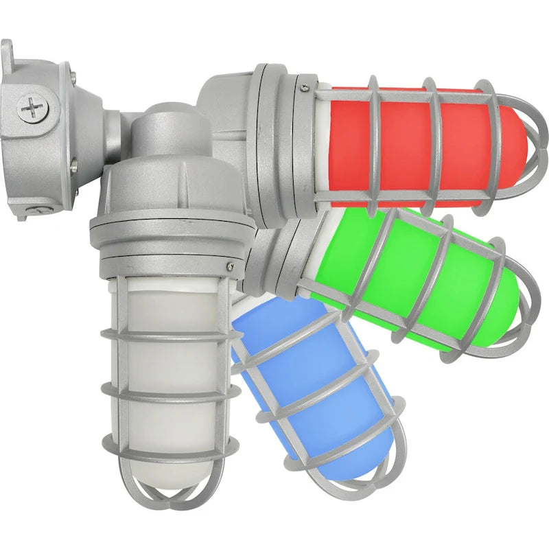 LED Adjustable Vapor Tight Fixture 20W RGB Selectable Gray Finish