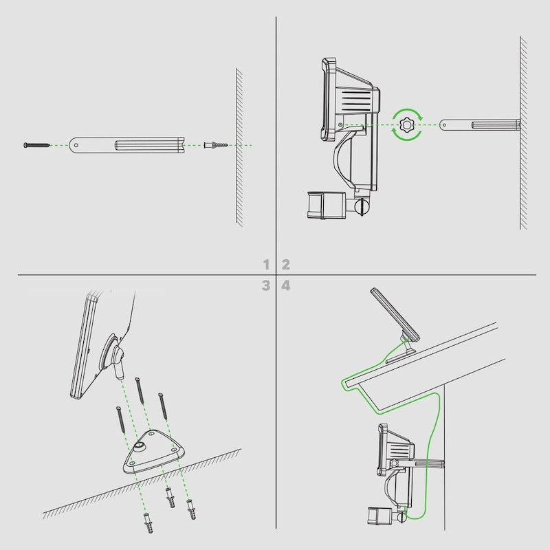 Lampe de sécurité à détecteur de mouvement solaire blanche Classy Caps